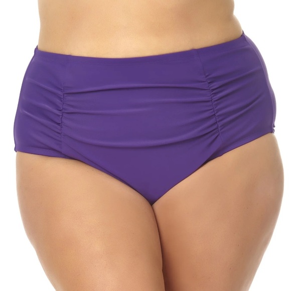 Terra & Sky Other - NWT! PURPLE TERRA & SKY 2X Plus Size High Rise Tummy Control Solid Bikini Bottom
